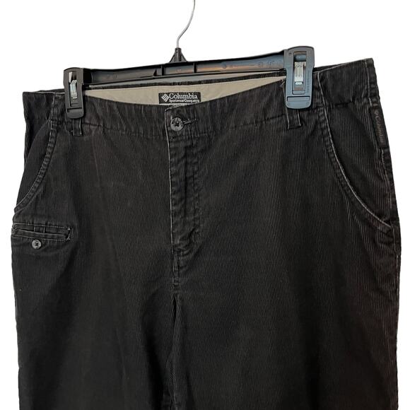 Columbia Corduroy Pants Dark Gray Black Womens Size 14 - Picture 2 of 7